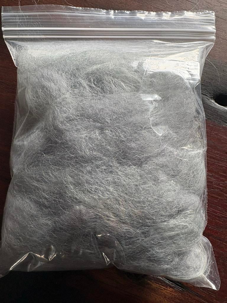 IJslandse schapenwol - Grijs - 1 Liter Zak, Wol, Nieuw, Ophalen of Verzenden, Grijs