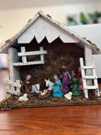 Kerststal met plastic figuren, Diversen, Kerst, Ophalen of Verzenden, Gebruikt
