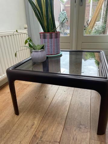 salontafel jaren 70 vintage glas en kunststof HK living beschikbaar voor biedingen
