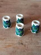 Vier mini kandelaars porselein , West German vintage, Overige materialen, Ophalen of Verzenden, Zo goed als nieuw, Kandelaar