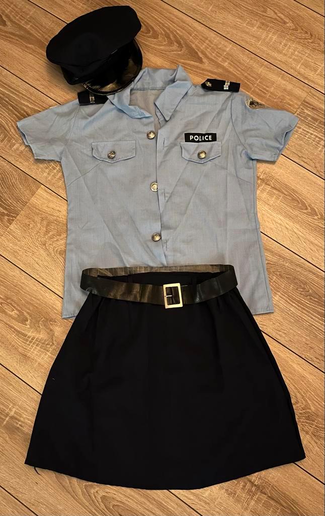 Politie Verkleedkleren Meisje 10-14 jaar, Kinderen en Baby's, Carnavalskleding en Verkleedspullen, Zo goed als nieuw, Meisje, 146 t/m 152