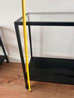 Zwarte Serveerwagen met Glas, Ophalen, 50 tot 100 cm, Minder dan 25 cm, Rechthoekig