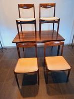 Deense vintage teakhouten eettafel midcentury, Huis en Inrichting, Tafels | Eettafels, Ophalen, 200 cm of meer, 50 tot 100 cm