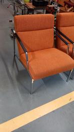 Harvink Stoelen - Set van 2 stoffen  - 1 leren Chrome, Huis en Inrichting, Stoelen, Gebruikt, Overige kleuren, Drie, Ophalen of Verzenden
