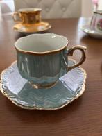 Antieke Turkoois Lusterware Kop & Schotel, Antiek en Kunst, Ophalen of Verzenden