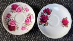 2 porseleinen schotels met rozenmotief, Ophalen of Verzenden