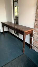 mooie sidetable met 2 laatjes.  Ong 2 m lang, Huis en Inrichting, Tafels | Sidetables, Ophalen, Gebruikt, Koloniaal, 150 tot 200 cm