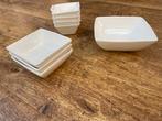 Qdesign Witte Schaaltjes Set - Vierkant, Porselein of Keramiek, Schaal, Vierkant, Ophalen of Verzenden