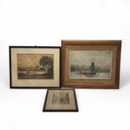 Martin van Waning (1889-1972) 3 Etsen, Antiek en Kunst, Ophalen of Verzenden