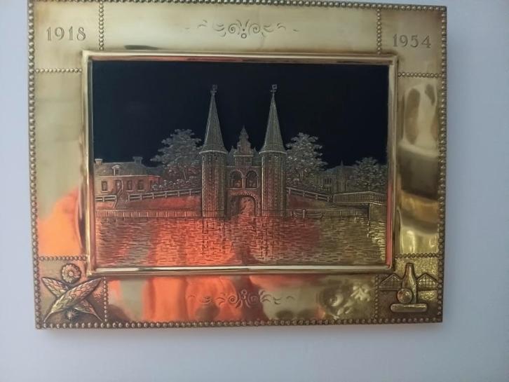 Plaquette Klaas Dijkstra Sneek, Antiek en Kunst, Antiek | Koper en Brons, Ophalen of Verzenden