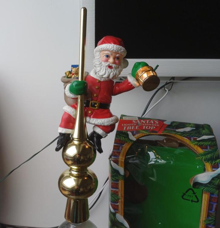 bewegende kerstman piek, Diversen, Kerst, Gebruikt, Ophalen of Verzenden