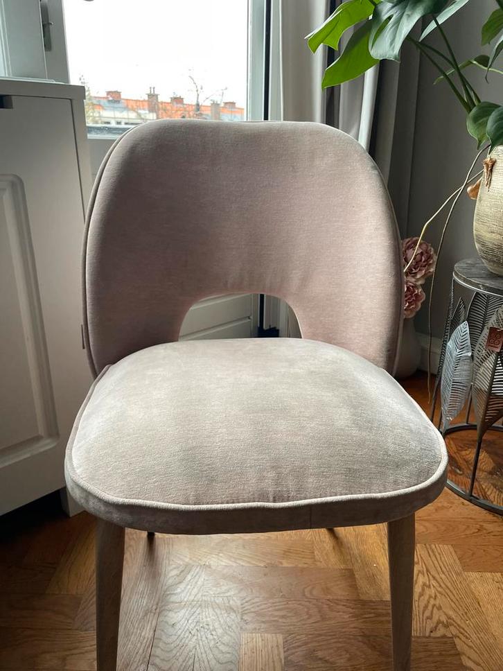 Riviera Maison Eetkamerstoelen - Lichtroze - 2 stuks, Huis en Inrichting, Stoelen, Gebruikt, Twee, Ophalen