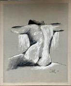 Naakt, geschilderd op dun linnen, 100 x 120 cm., Ophalen