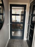 Mooie binnendeur met glas en beslag IN PRIJS VERLAAGD !!!, Doe-het-zelf en Verbouw, Deuren en Horren, Ophalen, Gebruikt, 80 tot 100 cm