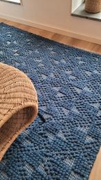 Navy Blue Wool Rug 160x230 cm, Ophalen, Blauw, 150 tot 200 cm, 200 cm of meer