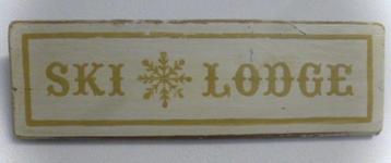 Handgeschilderd Après Ski bord / wintersport / Kerst / decor beschikbaar voor biedingen