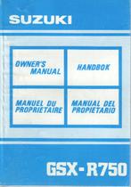 Suzuki GSX R750 handleiding manual (3656z) motor, Ophalen of Verzenden, Suzuki