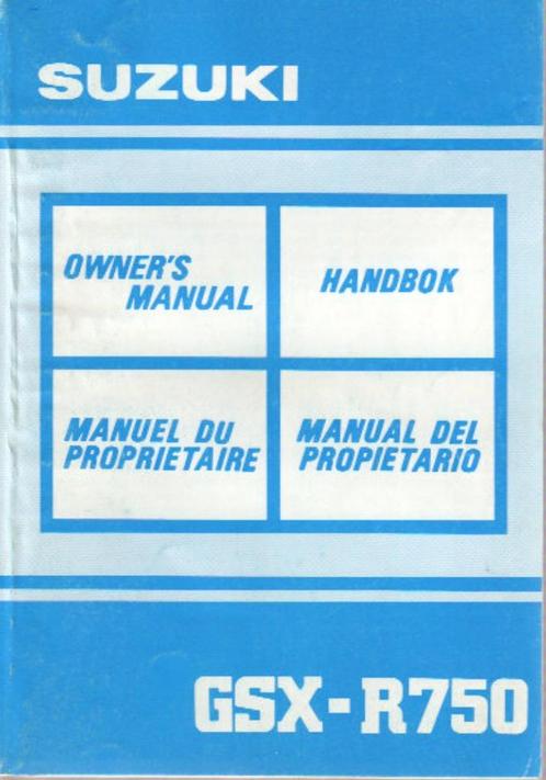 Suzuki GSX R750 handleiding manual (3656z) motor, Motoren, Handleidingen en Instructieboekjes, Suzuki, Ophalen of Verzenden