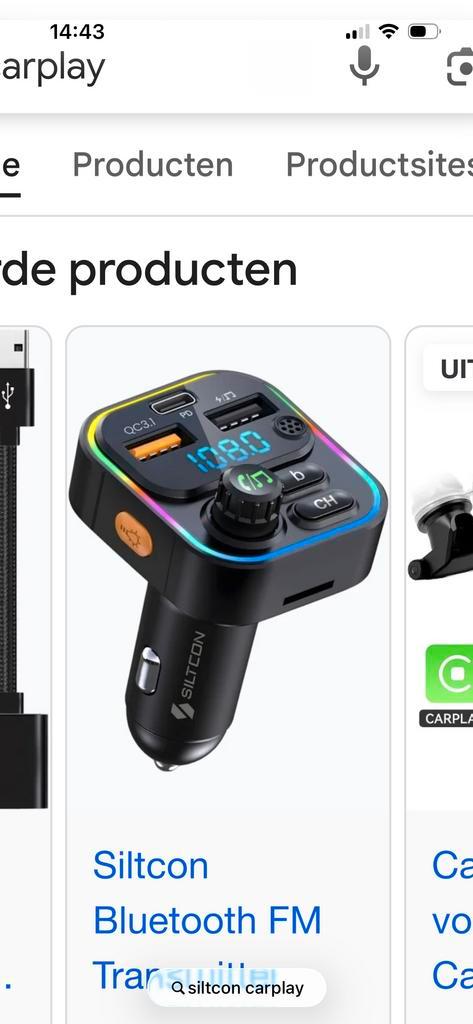 Siltcon Bluetooth Carplay Adapter, Auto diversen, Auto-accessoires, Zo goed als nieuw, Ophalen of Verzenden