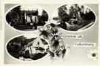 Groeten uit Valkenburg - 3 afb + bloemen - 1949 gelopen, Ophalen of Verzenden, 1940 tot 1960, Gelopen, Limburg