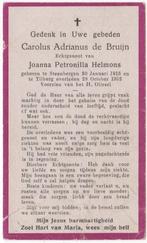 Carolus A. de Bruijn 1913 Steenbergen + 1952 Tilburg, 39 jr, Verzamelen, Verzenden