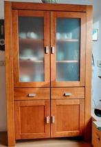 Kersenhouten buffetkast met matglas, Huis en Inrichting, Kasten | Buffetkasten, Ophalen, Gebruikt, 100 tot 150 cm, Kersenhout