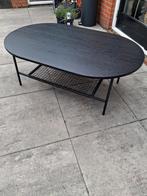 Zwarte metalen salontafel van mangohout merk Jysk., Ophalen, 50 tot 100 cm, Rond, 50 tot 100 cm