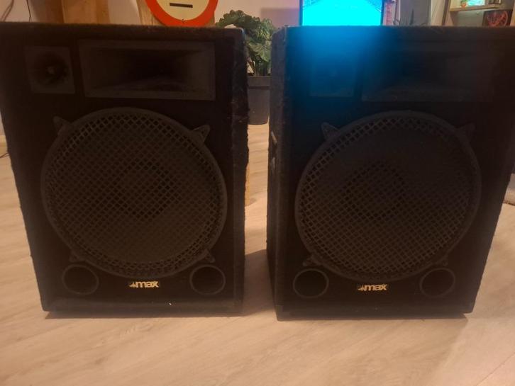 MAX MAX15 Speakerset 1000W – Krachtig geluid!, Audio, Tv en Foto, Luidsprekers, Zo goed als nieuw, Front, Rear of Stereo speakers