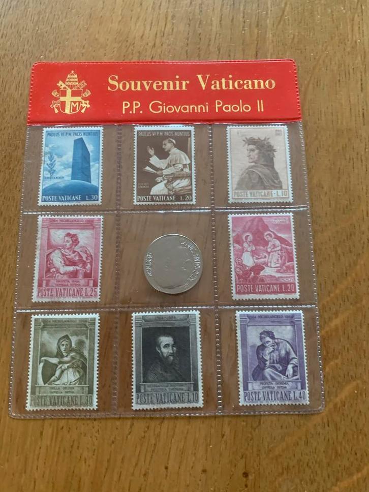 Vaticaan Postzegels P.P. Giovanni Paolo ll met munt, Postzegels en Munten, Postzegels | Volle albums en Verzamelingen, Buitenland