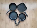 Diverse koekenpannen, grillpan en pannenkoekenpannen, Huis en Inrichting, Keuken | Potten en Pannen, Ophalen, Gebruikt, Overige materialen
