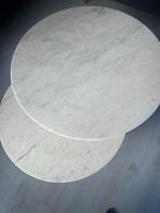 Richmond Marmeren Bijzettafels (2 stuks), Ophalen, Minder dan 45 cm, Minder dan 55 cm, Gebruikt