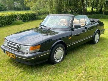 Saab 900 Turbo 16 Cabrio 1990 Zwart beschikbaar voor biedingen