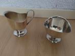 Verzilverd melk- en suikerpotje van Douwe Egberts, Overige materialen, Overige typen, Ophalen of Verzenden, Zo goed als nieuw