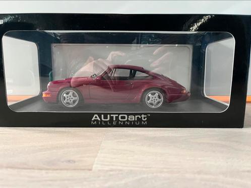 Porsche 911 (964) Carrera RS Rubystone Red Autoart 1:18, Hobby en Vrije tijd, Modelauto's | 1:18, Zo goed als nieuw, Autoart, Ophalen