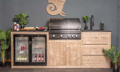 Buitenkeuken Palu Extra van steigerhout, evt. met Boretti, Tuin en Terras, Buitenkeukens, Nieuw, Inbouw, Ophalen of Verzenden