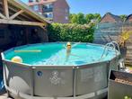 INTEX ROND 427 x 107 zoutwater syst en zandfilter + extra’s, Ophalen, Minder dan 80 cm, Rond, 300 cm of meer