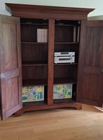 Sfeervolle Antieke opberg {boeken} kast, Huis en Inrichting, Kasten | Boekenkasten, Ophalen, 100 tot 150 cm, 200 cm of meer, Teakhout