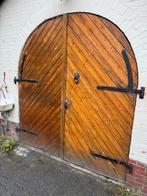 Houten Toogdeuren met Slot - 220x238cm (buitendeur), Doe-het-zelf en Verbouw, Deuren en Horren, Ophalen, Gebruikt, Binnendeur