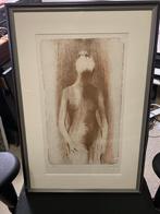 Gesigneerde ETS van vrouwelijk naakt 45x25cm, Antiek en Kunst, Kunst | Etsen en Gravures, Ophalen of Verzenden