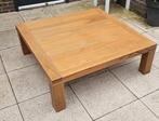 Grote Salontafel Hout - 110x110, Eikenhout, Ophalen of Verzenden, Zo goed als nieuw, Minder dan 50 cm