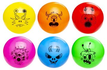 PARTIJ BAL MONSTER GEZICHT 23CM beschikbaar voor biedingen