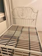 Metale  bed, Huis en Inrichting, Slaapkamer | Bedden, 160 cm, Gebruikt, Metaal, Wit