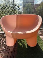 Roze design fauteuil, Huis en Inrichting, Fauteuils, Ophalen, Kunststof, 75 tot 100 cm, Zo goed als nieuw