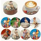 Onderzetters met pin-up afbeeldingen, Ophalen of Verzenden, Nieuw, Glas of Kopje