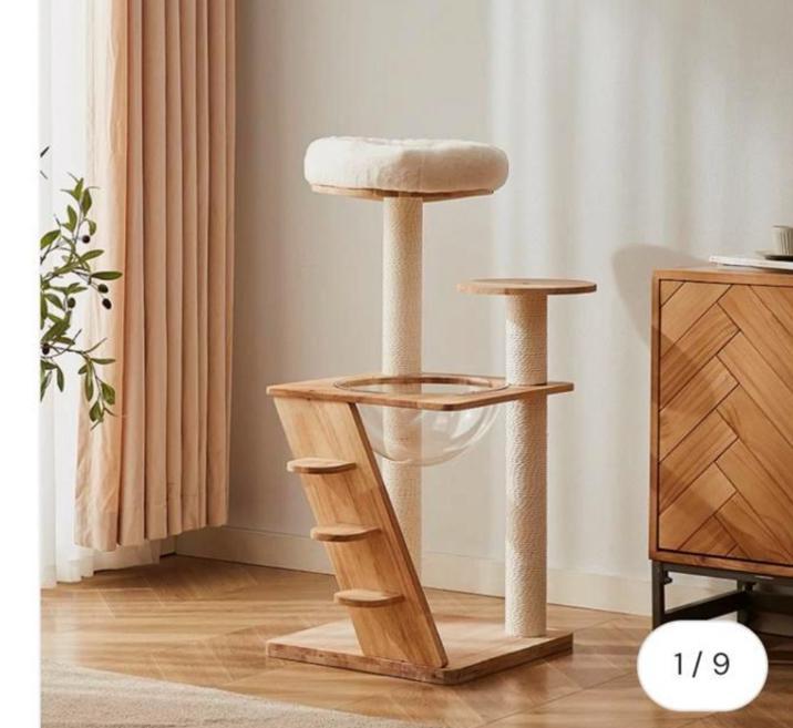 ZGAN Luxe krabpaal hout, Dieren en Toebehoren, Krabmeubelen, Zo goed als nieuw, Krabpaal, Ophalen