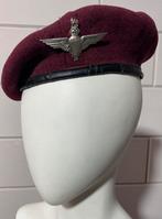 Zeldzame British Airborne Division Red Beret - 1943, Ophalen of Verzenden, Landmacht, Engeland, Helm of Baret