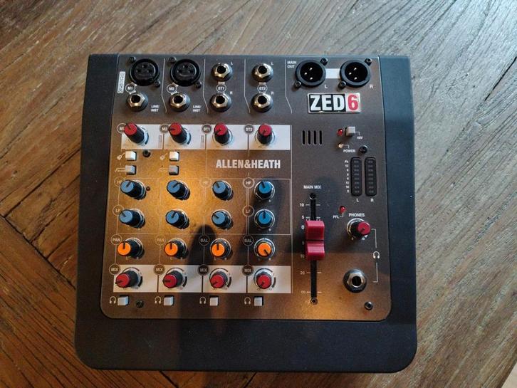 Allen & Heath ZED-6 Analoog Mengpaneel, Muziek en Instrumenten, Mengpanelen, Zo goed als nieuw, Minder dan 5 kanalen, Microfooningang