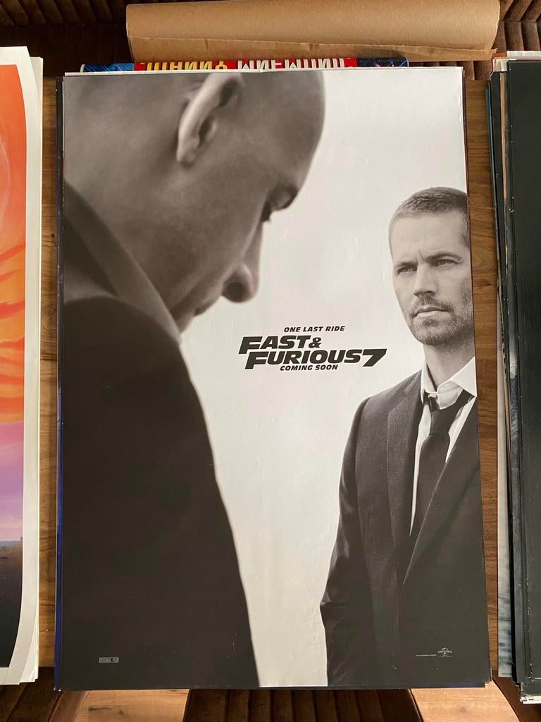 Fast & Furious 7 originele filmposter, Verzamelen, Ophalen of Verzenden, Zo goed als nieuw