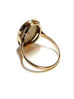 14k gouden ring met een opaal, -, 19 tot 20, -, Ophalen of Verzenden