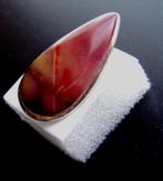925 zilver ring jasper jaspis, Australisch Jaspis mt. 18,5, Sieraden, Tassen en Uiterlijk, Ringen, 18 tot 19, Verzenden, Zo goed als nieuw